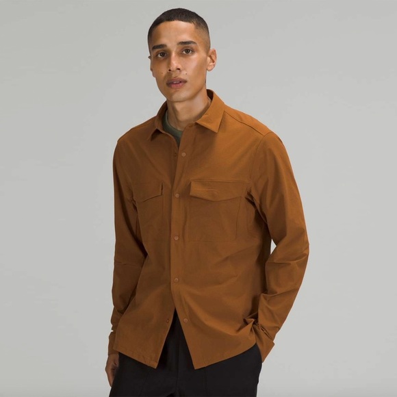 Lululemon - Double Pocket Long Sleeve Overshirt - Copper Brown - Picture 1 of 13